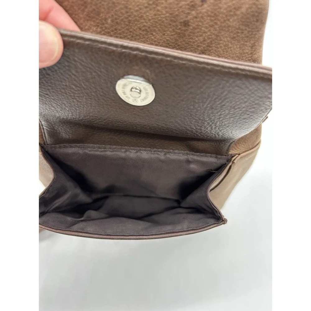 Vintage Tignanello Brown Leather Sling Bag Convertible Backpack Y2K Teardrop